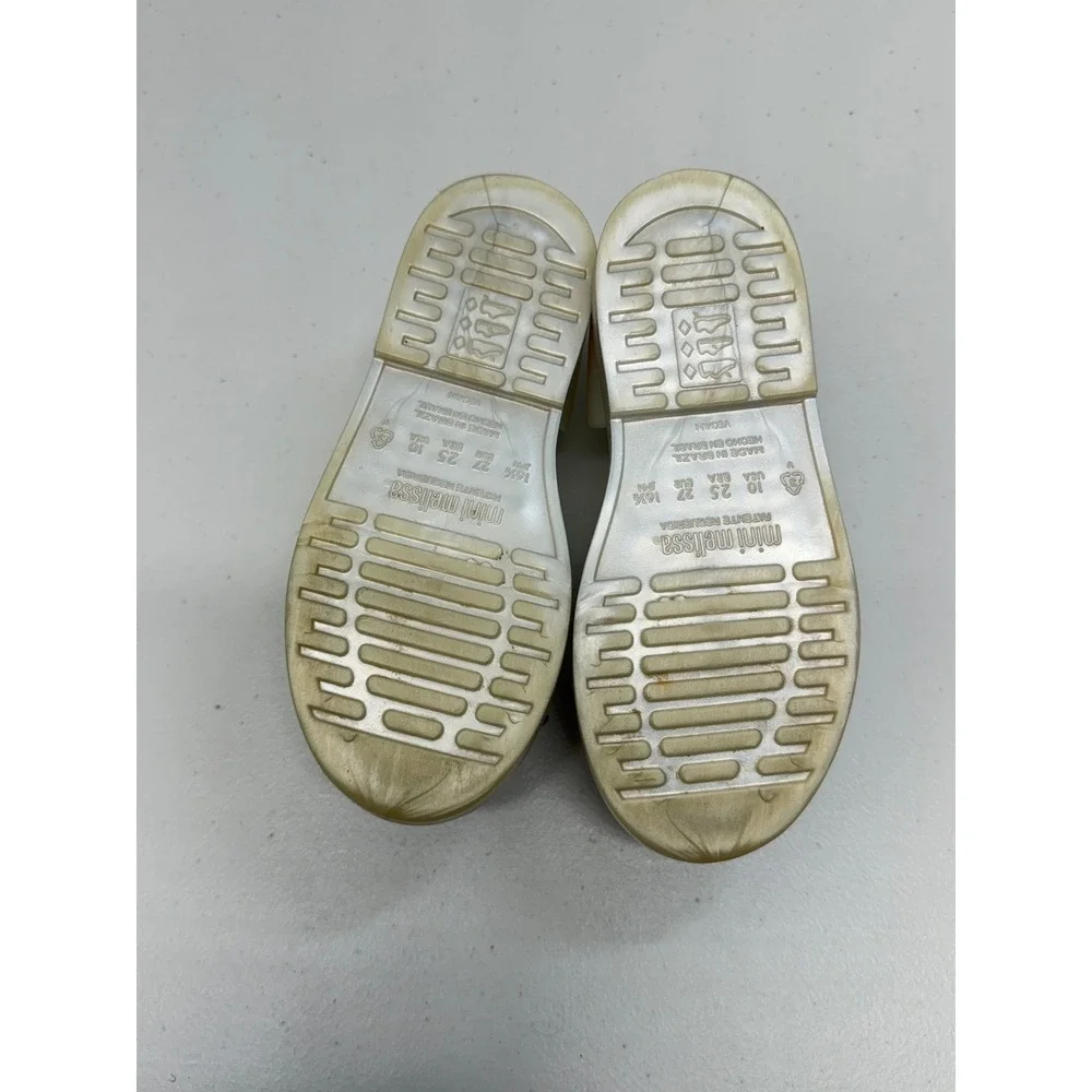 Mini Melissa x Barbie Sweet Love Jelly Flats Pearlescent Toddler 10 US 27 EU